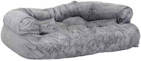 Snoozer Pet Products Luxury Overstuffed Microsuede Pet Sofa, Show Dog Collection, Small, Palmer Indigo