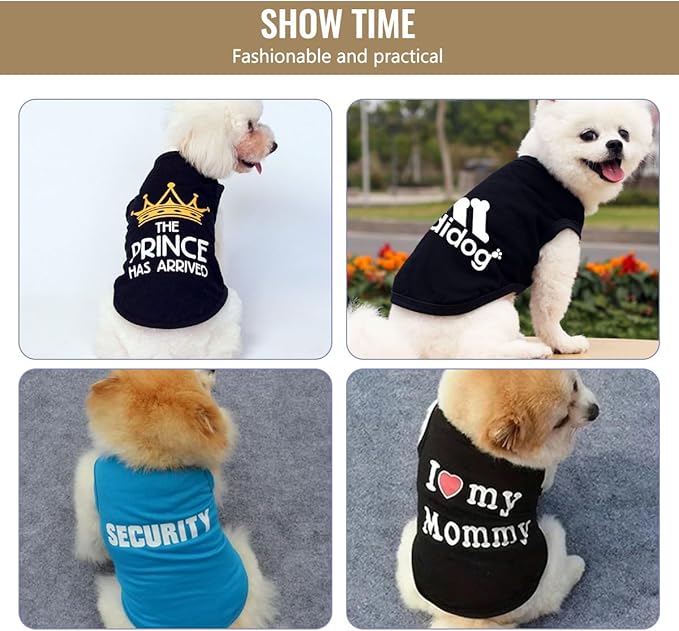 Custom Dog Shirt Pet Clothes Breathable Shirts for Small to Large Dogs Customized Name Logo Photo Puppy Outfits Personalized Sleeveless Vest Pets Apparel Black, 3XL