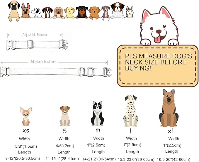 DOGWONG Dinosaur Dog Collar-Cute Green Dinosaur Dog Collar for Small Dogs, Adjustable Comfortable Cotton Boy Dog Collars for Small Medium Large Dogs,M