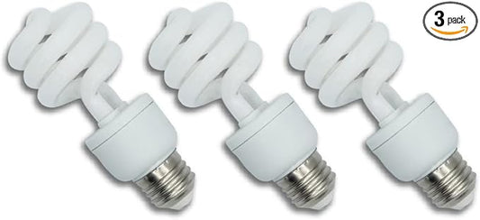 lumenivo 15 Watt UVB Reptile Light 5.0 15W Spiral Reptile Heat Terrarium Light Bulbs for Turtles, Gecko, Tortoise, Snake, Lizard, Chameleons, and Insects - 120V - 3 Pack