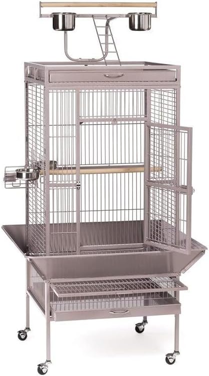Suburban Sophistication Playtop Bird Home with Spacious Design, Durable Materials, Removable Perches Small/Blush