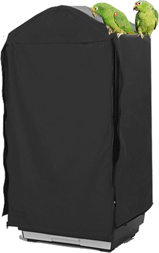 QBLEEV Birdcage Covers, Parrot Large Cage Cover Shade, Pet Universal Blackout Windproof Light-Proof Sleep Reduces Distractions Night Accessories Cloth Without Cage-14.1x18.5x35.4in (LxWxH)