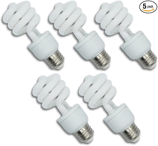 lumenivo UVB Reptile Light 15W 10.0 Desert Terrarium UVB Bulb for Bearded Dragon, Dwarf Monitors, Veiled Chameleons - Simulates UVB from The Sun to Help in Calcium Absorption - 120V - 5 Pack