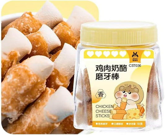 Chicken Cheese Hamster Molar Sticks - Tasty, Teeth - Cleaning & Nutritious