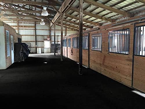 American Floor Mats - Heavy Duty Stall Tiles - Stable/Horse Flooring - Thick, Durable Rubber Solid Black 4 Center Tiles 3/4" Thick Expansion Set
