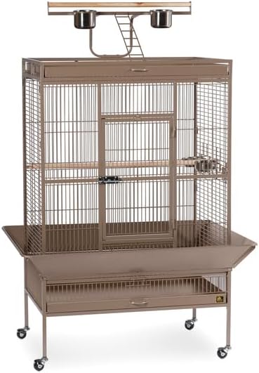 Suburban Sophistication Playtop Bird Home with Spacious Design, Durable Materials, Removable Perches Large/Coco