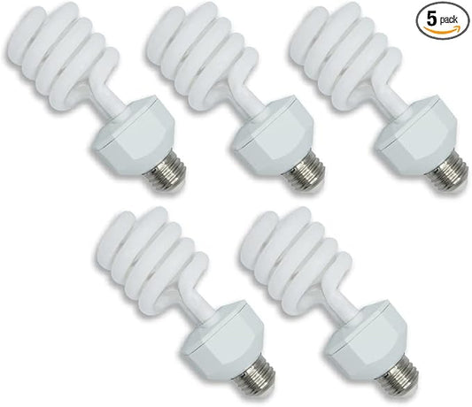 lumenivo UVB Reptile Light 23W 10.0 Desert Terrarium UVB Bulb for Bearded Dragon, Dwarf Monitors, Veiled Chameleons - Simulates UVB from The Sun to Help in Calcium Absorption - 120V - 5 Pack
