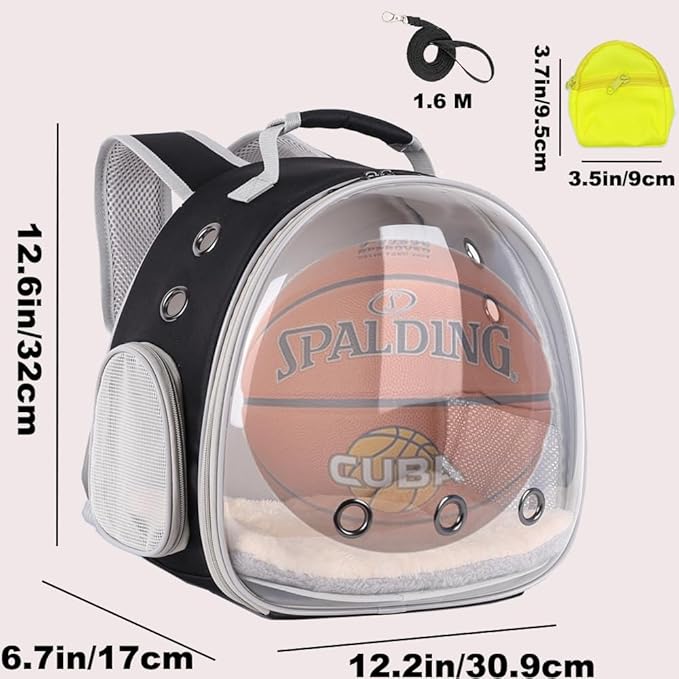 Portable Small Animal Backpack Travel Breathable Pet Carrier Bag Cages for Guinea Pig, Rabbit, Bearded Dragon, Squirrel, Tortoise, Bird, Lizard, Sugar Glider