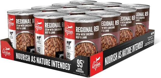 ORIJEN Real Meat Shreds, Grain-Free, Regional Stew, Premium Wet Dog Food