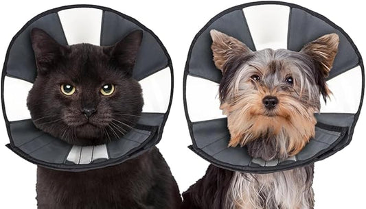 ZenPet Recovery Cone E-Collar for Dogs & Cats – Soft, Comfortable, Safe & Stress-Free Healing After Surgery, Adjustable Design, Secure Custom Fit (Small)