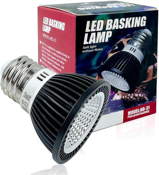 UVB Reptile Heat Lamp Bulbs, UVB Reptile Light Bulb, 3-Watt 10.0 UVA UVB Full Spectrum Light Bulb for Snake, Bearded Dragon, Lizard, Tortoise(Desert UVB10.0)