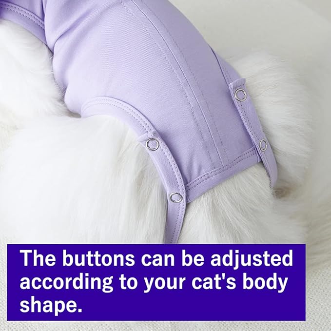 Cat Recovery Suit for Abdominal Wounds and Skin Diseases, Breathable Surgical Recovery Shirt After Surgery Wear Anti Licking Wounds,E-Collar Alternative for Cats Pet Kitten(RSC01-pink-m)