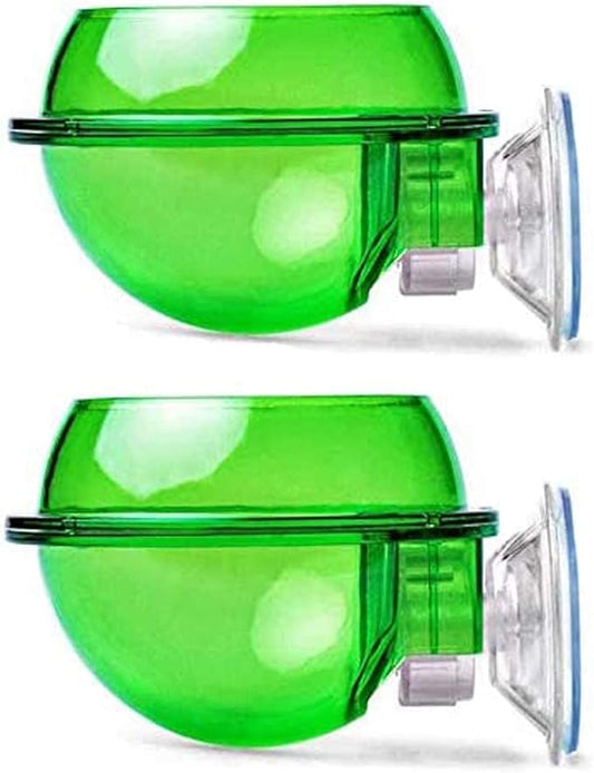 Tfwadmx Chameleon Bowl, Reptile Feeding Feeder,Worm Live Fodder Container, Water Dish Gecko Ledge Suction Cup Feeder Chameleon Supplies Accessories for Gecko Lizard Bearded Snakes Dragon 2 Pcs