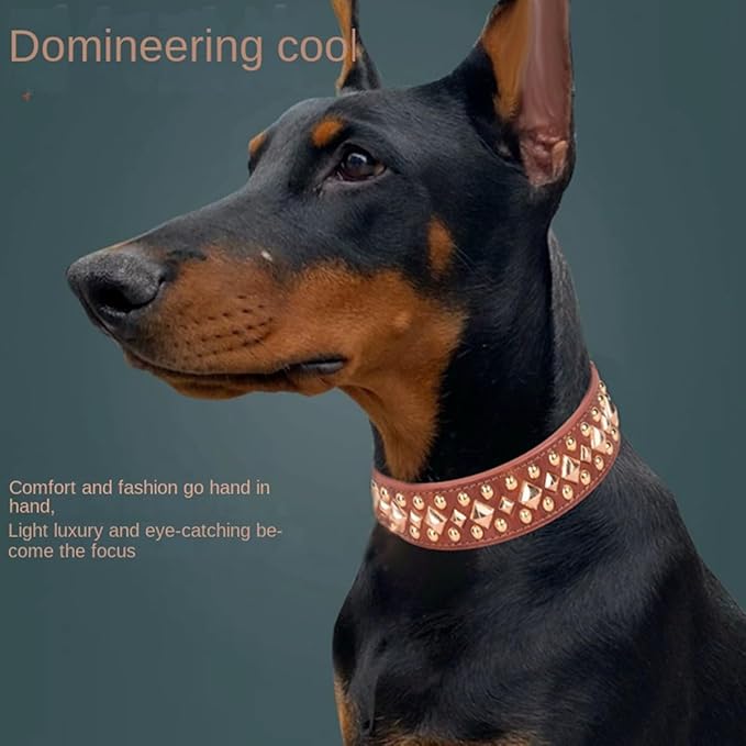 Spiked Dog Collar Soft Pu Leather Mushrooms Rivet Spike Studded Puppy Adjustable Pet Collars for Small Breeds (S, Green3)