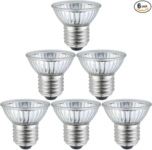 UVB UVA Reptile Light Bulb 75W Bulb for Reptiles and Amphibians Use for Turtle, Bearded Dragon, Lizard Cages Heat Lamp Replacement Bulb, Pack of 6