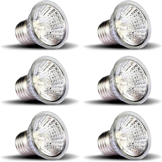 OMAYKEY 30W UVA + UVB Full Spectrum Sun Lamp Sunbathe Heat Lamp/Bulb/Light for Lizard Bearded Dragon Chameleon Snake Turtle Aquarium Reptiles & Amphibians, 6 Pack