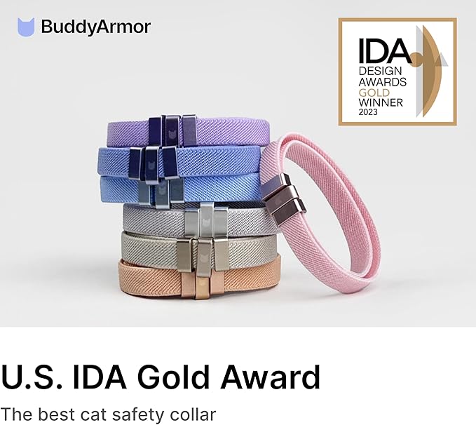 Safety Cat Collar - U.S. IDA Gold Awarding Design, Stretch Elastic Quick Release, Non Breakaway - Light Weight for Kitten, Neck Fit 5.9'-11.8' for All Small Large Cat,S(Alpine Green)