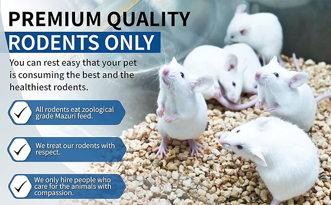 MiceDirect Frozen Small Fuzzie Feeder Mice Food for Juvenile Hognose, Corn & Milk Snakes 40 Ounces (100 Count)