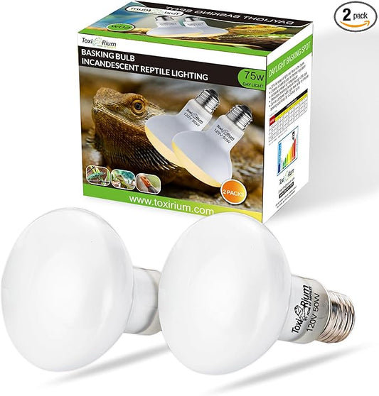 Reptile Heat Lamp 2Pack 100W Reptile Sun Lamp Self-Ballasted Vapor Basking Spot Lamp/Bulb/Light for Reptile and Amphibian E26