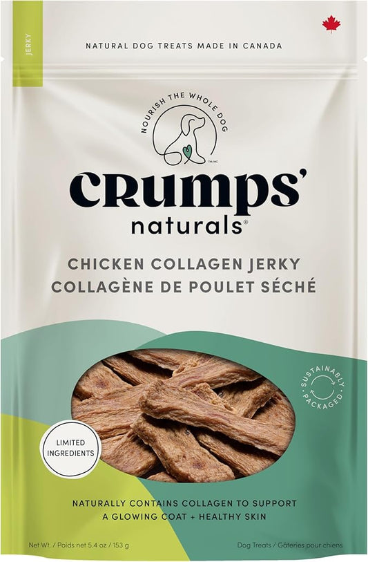 CRUMPS NATURAL Chicken Collagen Jerky 5.4oz, Dog Treats