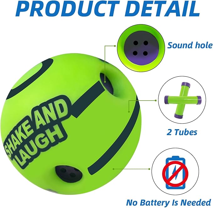 Dog Toys Ball, Interactive Dog Ball, Shaking with Gibbering Sound, for Training & Herding, XS, 2.75 in (7 cm)