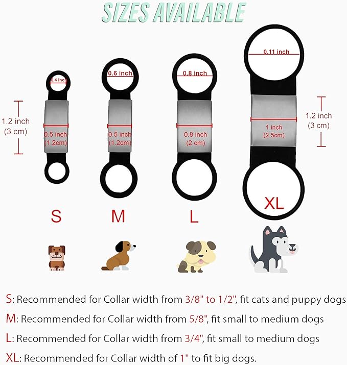 Personalized Dog & Cat ID - Engraved Dog Name Tag - Silent, No Noise - Slide On Custom Collar Tags for Small, Medium & Large Pets