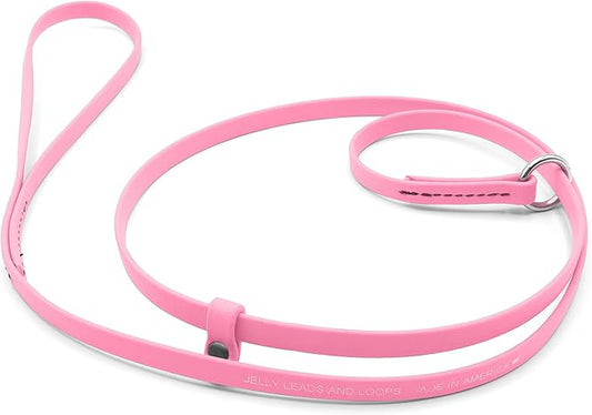 Jelly Pet Grooming Lead for Dogs | Great for Kennels, Veterinarians and Dog Grooming Salons | Biothane Leash - Easy to Clean, Waterproof & Durable Noose Loop | Made in USA | 3/8'' x 4'