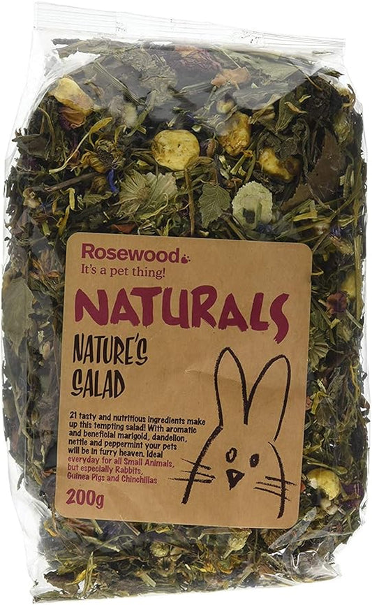 Rosewood Boredom Breaker Natural Treats Natures Salad 200g (Pack of 2)