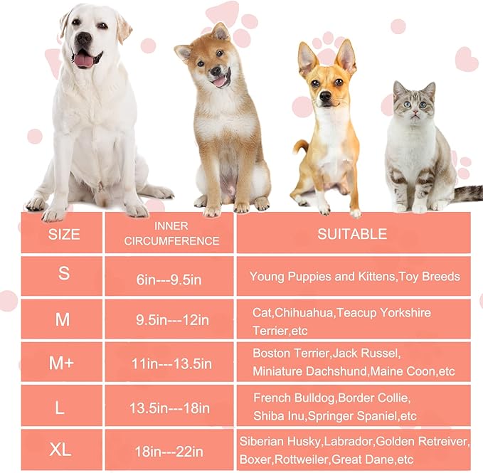 Inflatable Dog Cone Collar with Enhanced Anti-Licking, Soft Neck Donut for Dogs Cats, Recovery Pet Cone Collar After Surgery for Large Medium Small Dogs (Donut Pink2, X-Large)