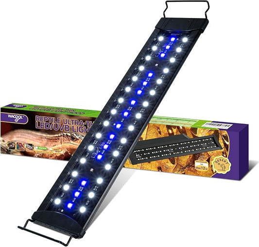 Dimming LED UVB Reptile Light, 24“ LED Reptile Light Bar with Brightness Adjustment & 3 Light Modes, UVB 10