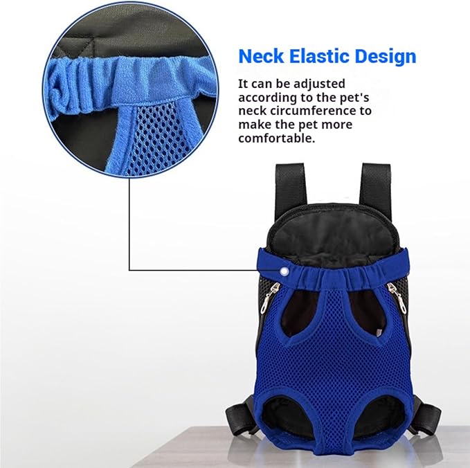 Portable Pet Carrier Backpack, Adjustable Pet Front Cat Dog Carrier Backpack Travel Bag for Small Medium Dogs Cats Puppies, Cat Backpack Carrier for Hiking Cycling (M, M)