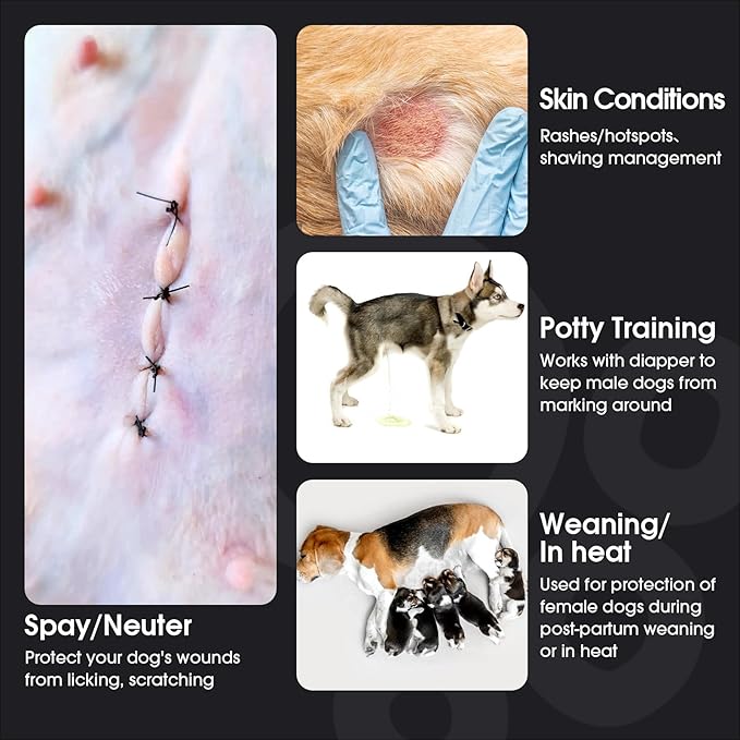 FUAMEY Recovery Suit for Dogs After Surgery,Soft Breathable Dog Bodysuit E-Collar & Cone Alternative Surgical Suit,Male Female Dog Neuter Spay Suits Anti Licking Wounds Onesie Blue Tie Dye S