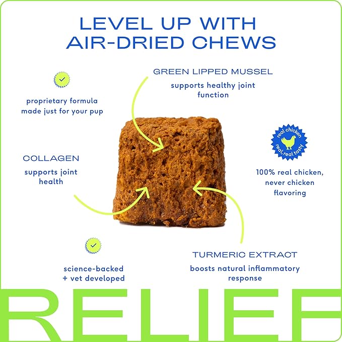 Native Pet Pain Relief for Dogs - Collagen for Dogs Promotes Joint Health, Reduce Inflammation & Stiffness - Senior Pup Joint Supplement - Natural Pain Reliever for Active & Aging Pets - 120 Chews