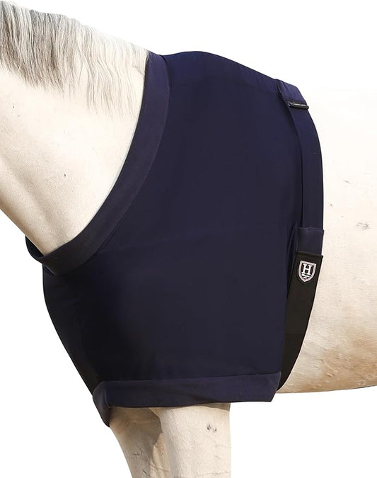 Harrison Howard Horse Shoulder Guard Thick Stretchy with Inner Soft Fleece Lining Adding Comfort Prevents Chafing Navy L