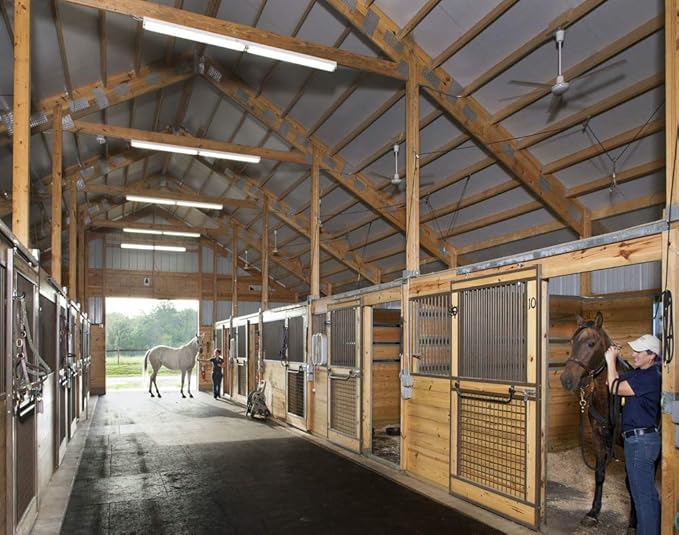 American Floor Mats - Horse/Stable Mats - Heavy Duty Stall Mats - Thick, Durable Rubber Flooring Solid Black 1/2" Thick – 4' x 25' Roll