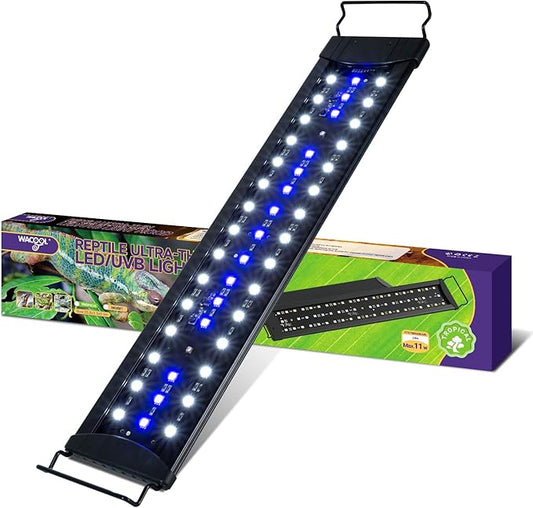 Dimming LED UVB Reptile Light, 24“ LED Reptile Light Bar with Brightness Adjustment & 3 Light Modes, UVB 5.0