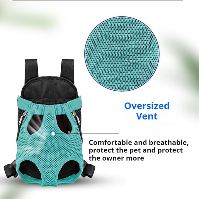 Portable Pet Carrier Backpack, Adjustable Pet Front Cat Dog Carrier Backpack Travel Bag for Small Medium Dogs Cats Puppies, Cat Backpack Carrier for Hiking Cycling (K, S)