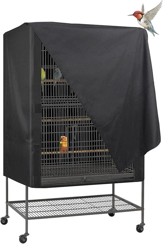 Explore Land Pet Cage Cover - Good Night Enclosure for Bird Critter Cat House to Small Animal Privacy & Comfort (Medium, Black)