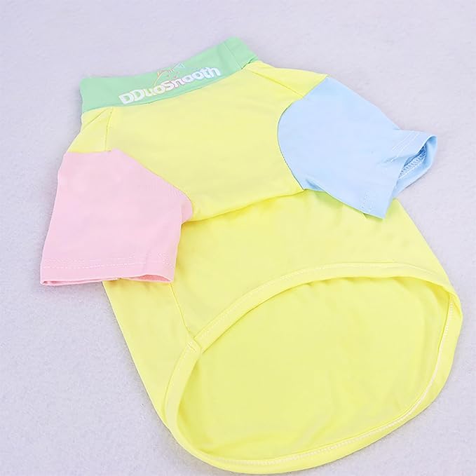 Custom Dog Birthday Shirt,Personalized Pet Apparel Print with Name Age Number,Pet Birthday Outfit,Lightweight Breathable Cotton Vest for Small Medium Large Dogs Cat (Dopamine Yellow, XX-Large)