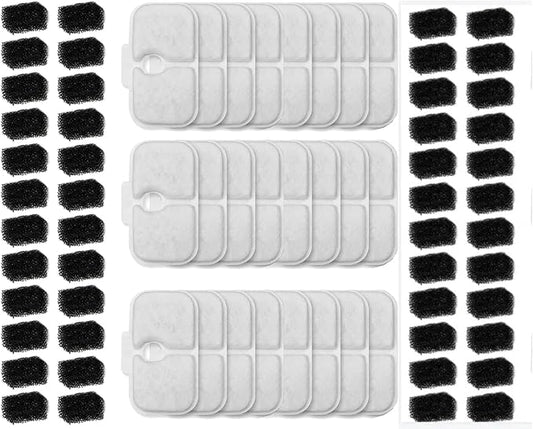 Cat Water Fountain Filter,Pet Fountain Filter Replacement,Cat Dispenser Filters Replacement Kit for Petlibro (White, 24 pack)
