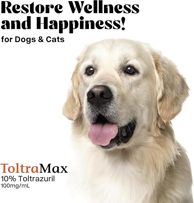 Toltrazuril 10.0% for Horses, Dogs, Cats, 240mL/8 Ounce, for Non-Food Chain Animals, Chicken