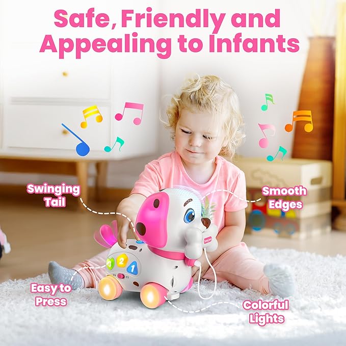 Puppy Toy for 1 Year Old Girl Gift, Musical Baby Toy 6-12-18 Month, First Birthday Gifts for 1 Year Old Girl Boy, Educational Infant Toys for 7 8 9 10-12 Month