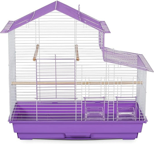 Framhouse Fresh House-Style Bird Cage with Elegant Architectural Design, Durable Construction, Spacious Interior, and Comfortable