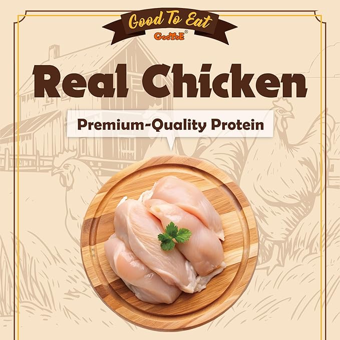 Gootoe Chicken Dog Treats – Chicken Roll 12oz – All Natural, Grain-Free, Low Fat, Premium Training Chews, Healthy & Easily Digestible