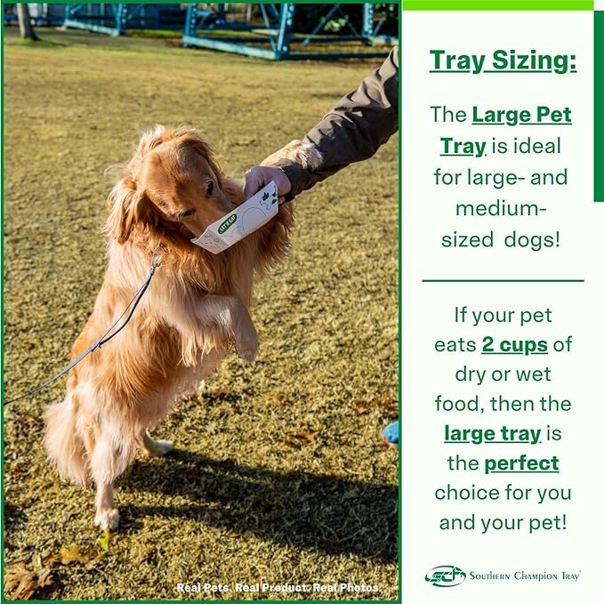 Southern Champion Tray, Large Disposable Pet Food Bowl, 2 Cups (100 Quantity) Dog Food Tray, Travel Pet Bowl, Feeding Cats and Dogs, Wet Food and Dry Food, Two Cups Capacity, 100 Count