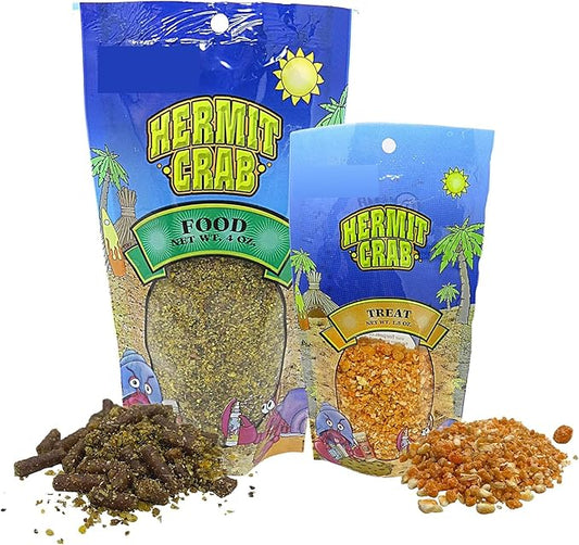 Needzo Hermit Crab Food and Treat Set, All in One Natural Supplies and Habitat Necessities for Pet Crabs, 2 Pack