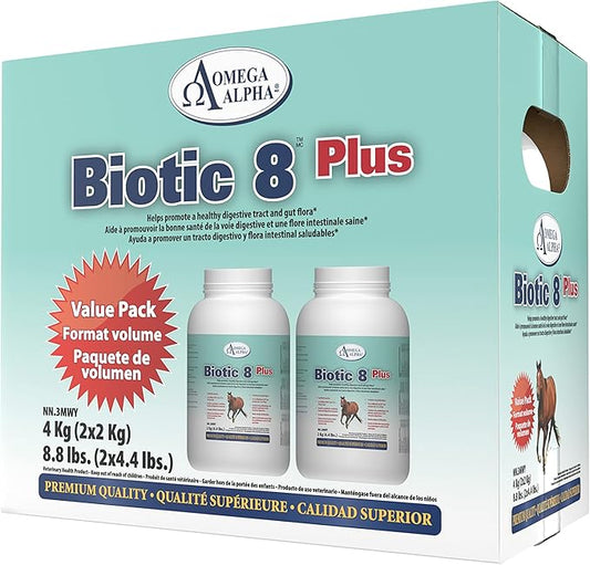 Omega Alpha Biotic 8 Plus 8.8lbs (2 X 4.4lbs.) for Horses