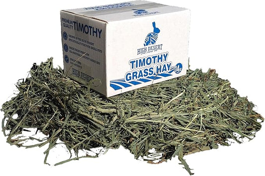 High Desert 2nd Cutting Timothy Grass Hay for Rabbits, Guinea Pigs, Chinchillas & Small Pets – Premium Hand-Packed Natural Hay, High-Fiber, Additive-Free, Grown in USA – 14 Oz Box