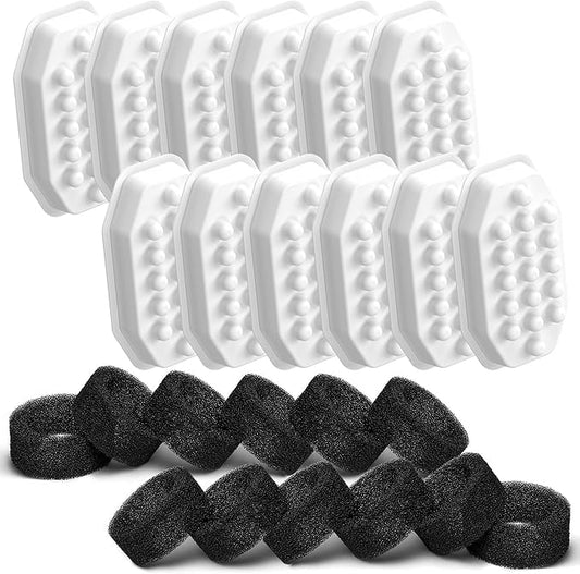 Official Cat Water Fountain Filters Replacement & Pre-Filter Sponges for 3.2L/108oz Automatic Pet Fountain Dog Water Fountain (12 Carbon Filter and 12 sponges)