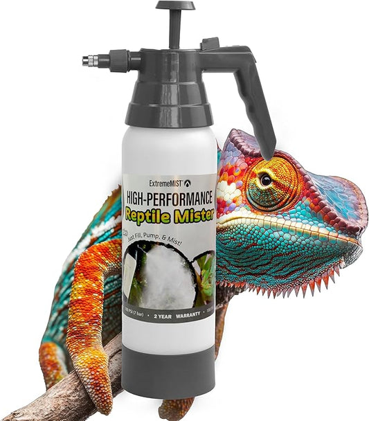 ExtremeMIST High-Performance Reptile Mister - Ultra-fine Reptile Sprayer & Terrarium Humidity Fogger for Geckos, Chameleons, Turtles and Lizards - The Ultimate Pump Sprayer & Humidifier - 32 Oz Bottle
